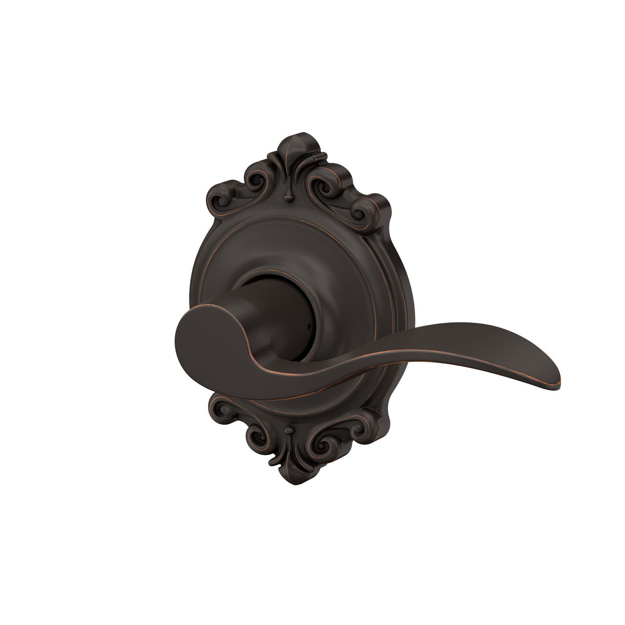 Accent Lever Hall & Closet Lock with Brookshire Trim