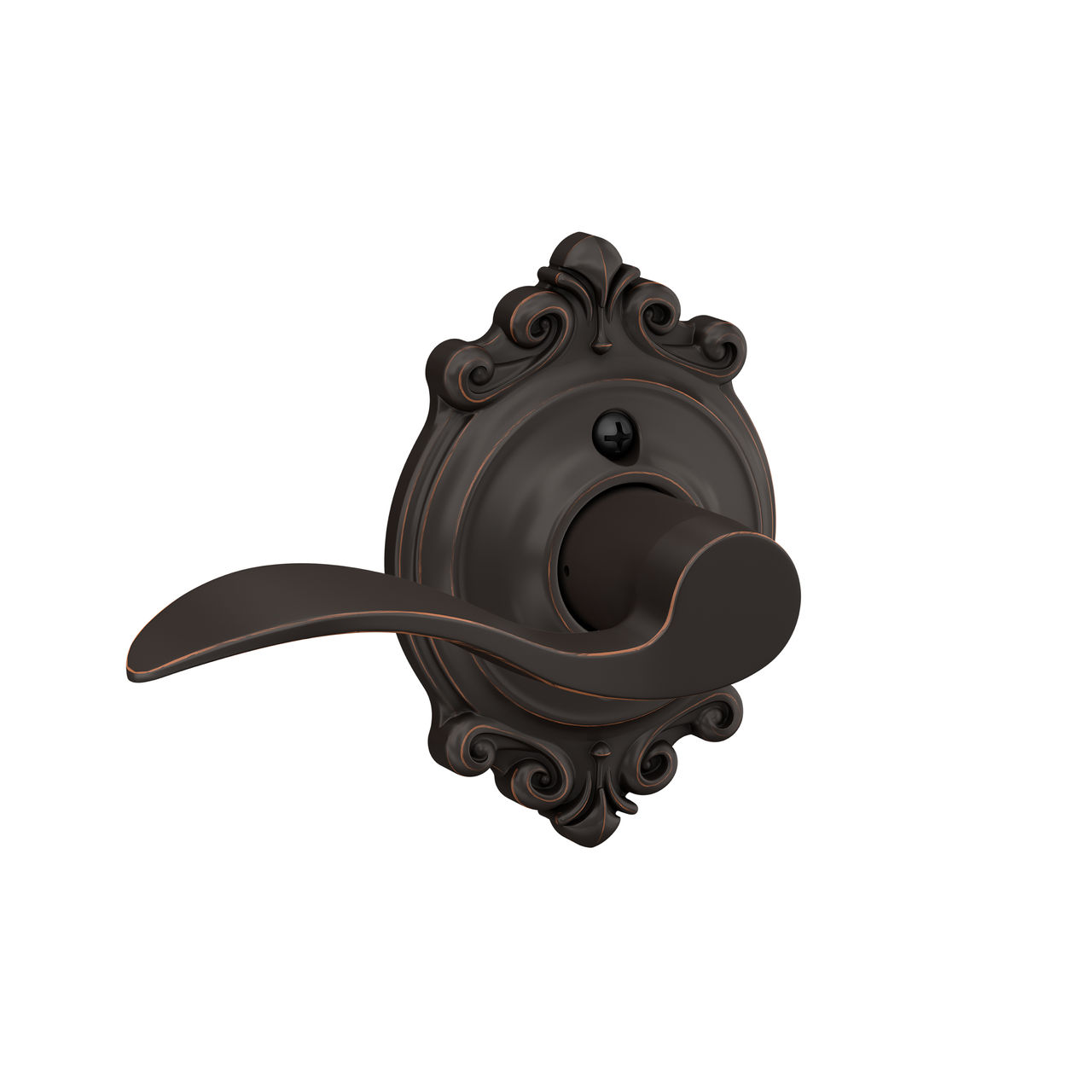 Accent Lever Hall & Closet Lock with Brookshire Trim
