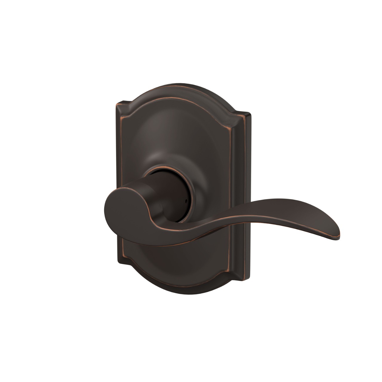 Accent Lever Hall & Closet Lock with Camelot Trim