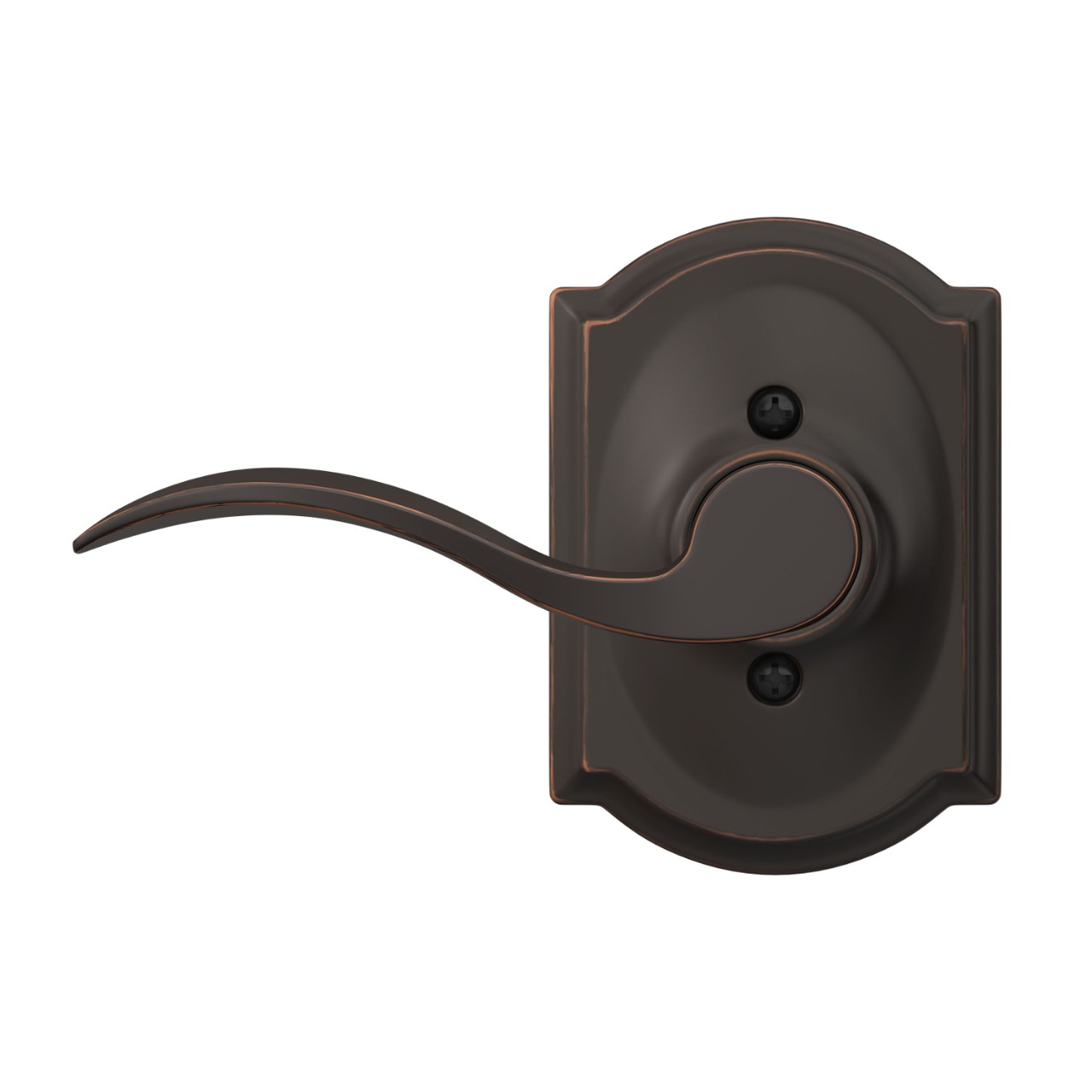 Accent Lever Hall & Closet Lock with Camelot Trim