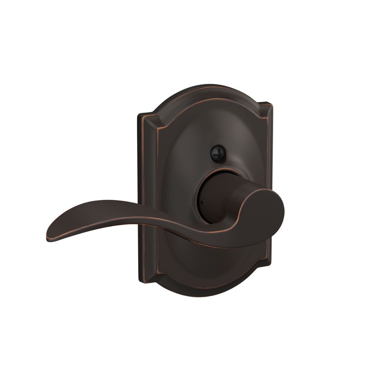 Accent Lever Hall & Closet Lock with Camelot Trim