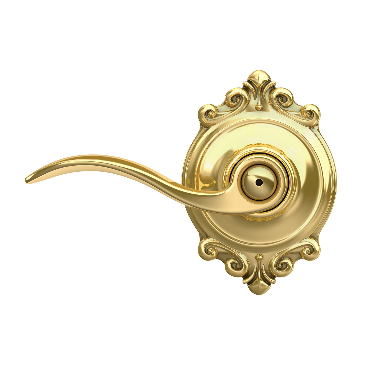 Accent Lever Bed & Bath Lock with Brookshire Trim
