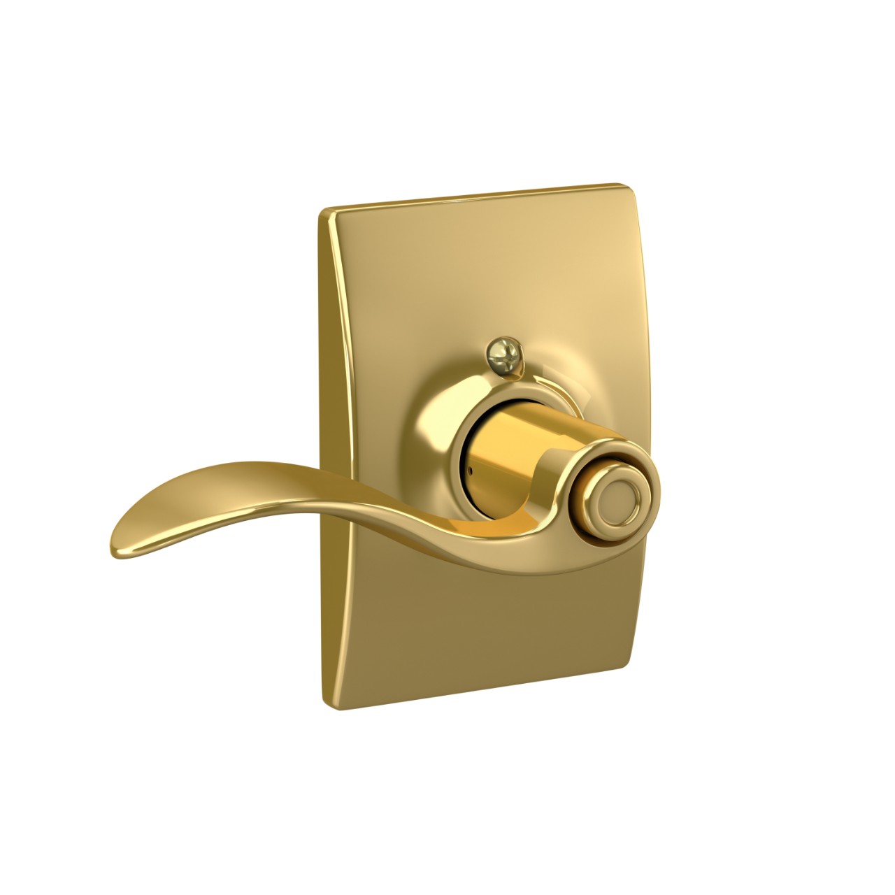 Accent Lever Bed & Bath Lock with Century Trim