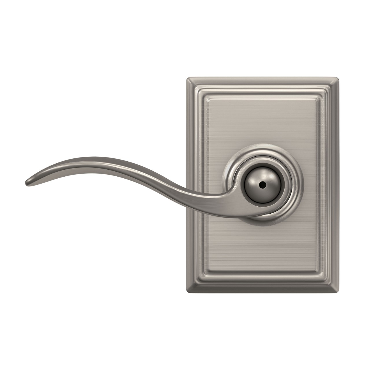 Accent Lever Bed & Bath Lock with Addison Trim