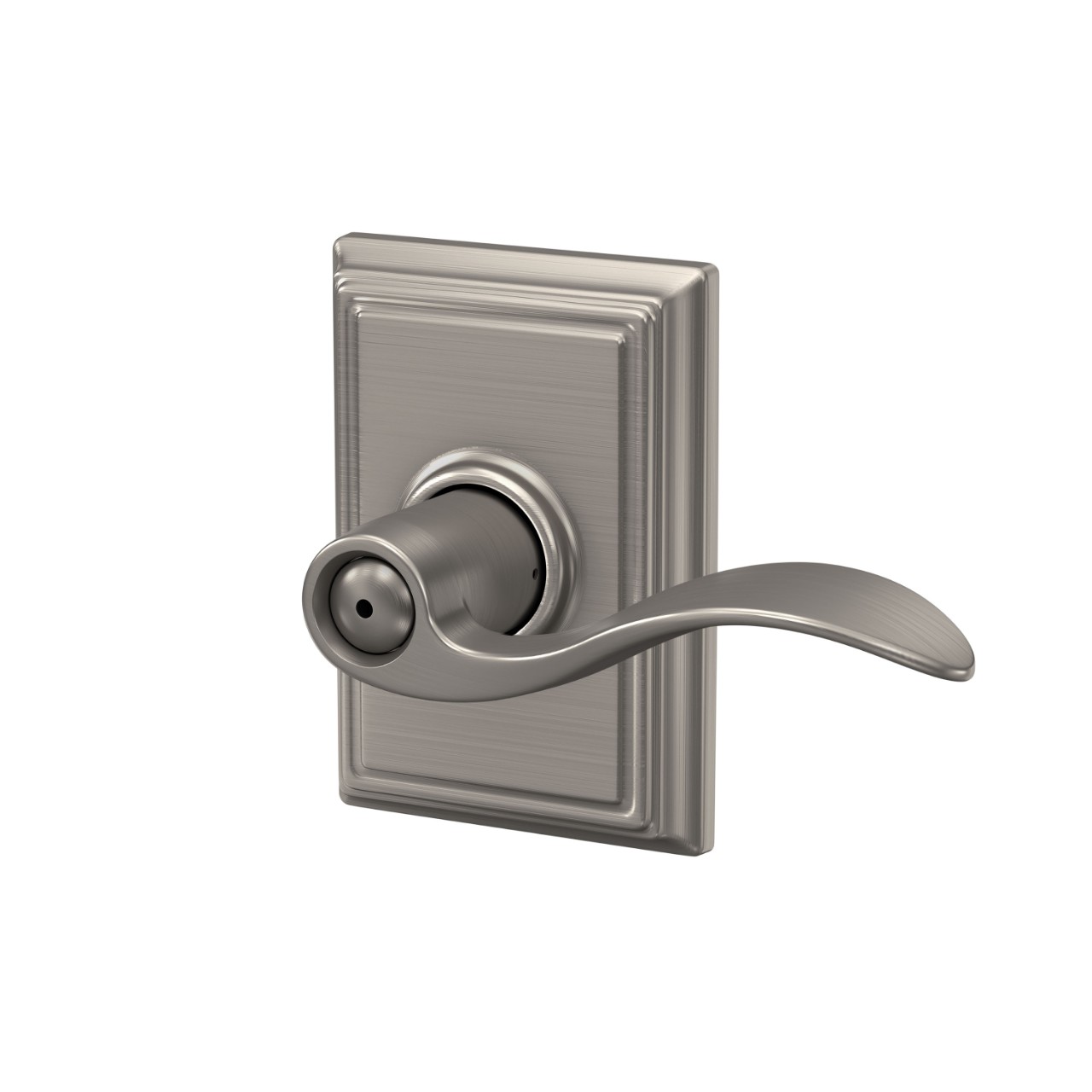 Accent Lever Bed & Bath Lock with Addison Trim