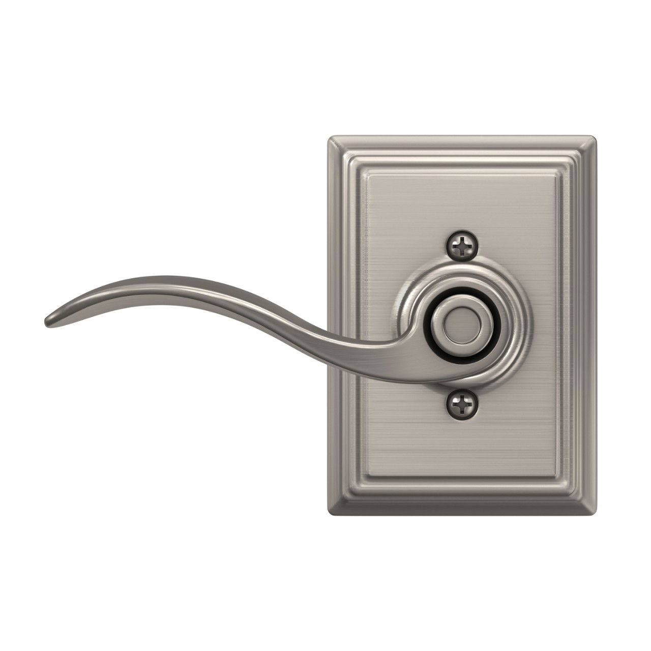 Accent Lever Bed & Bath Lock with Addison Trim