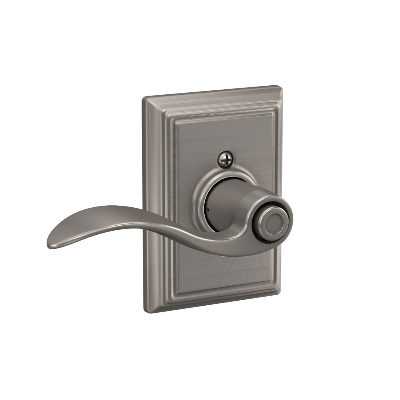 Accent Lever Bed & Bath Lock with Addison Trim