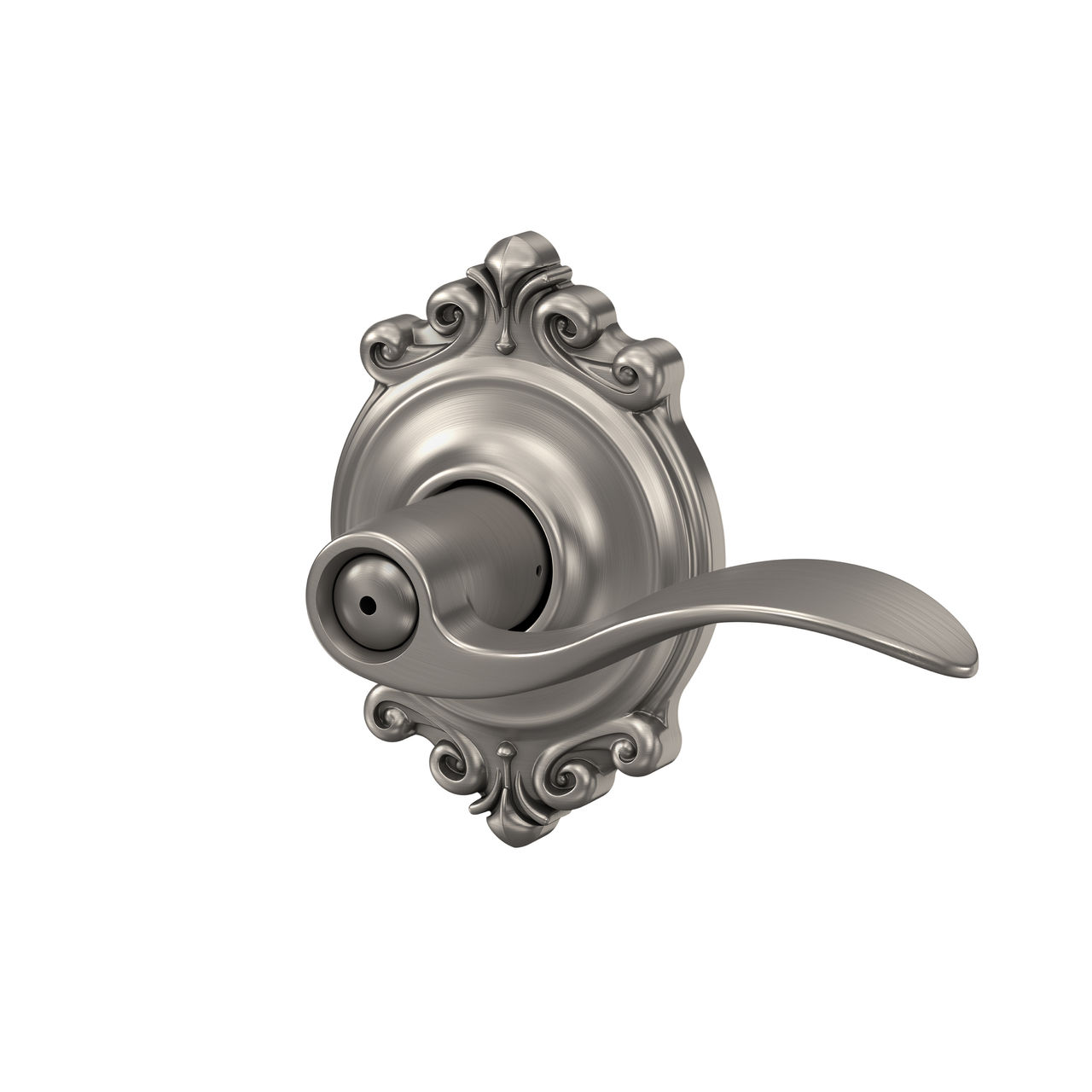 Accent Lever Bed & Bath Lock with Brookshire Trim
