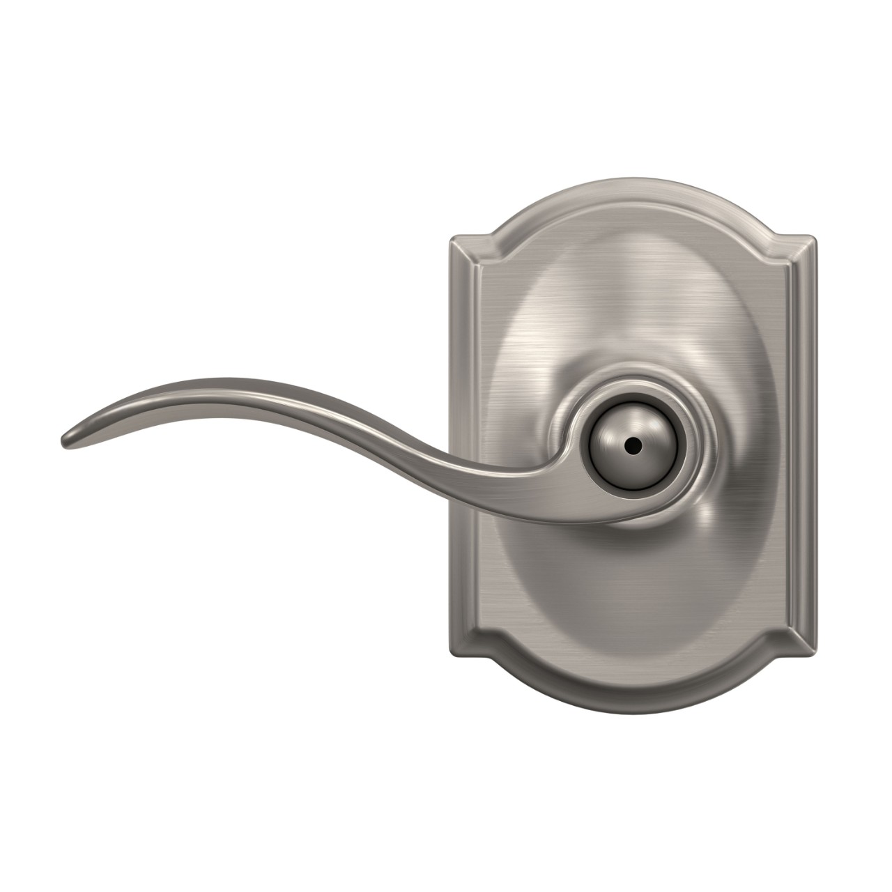 Accent Lever Bed & Bath Lock with Camelot Trim