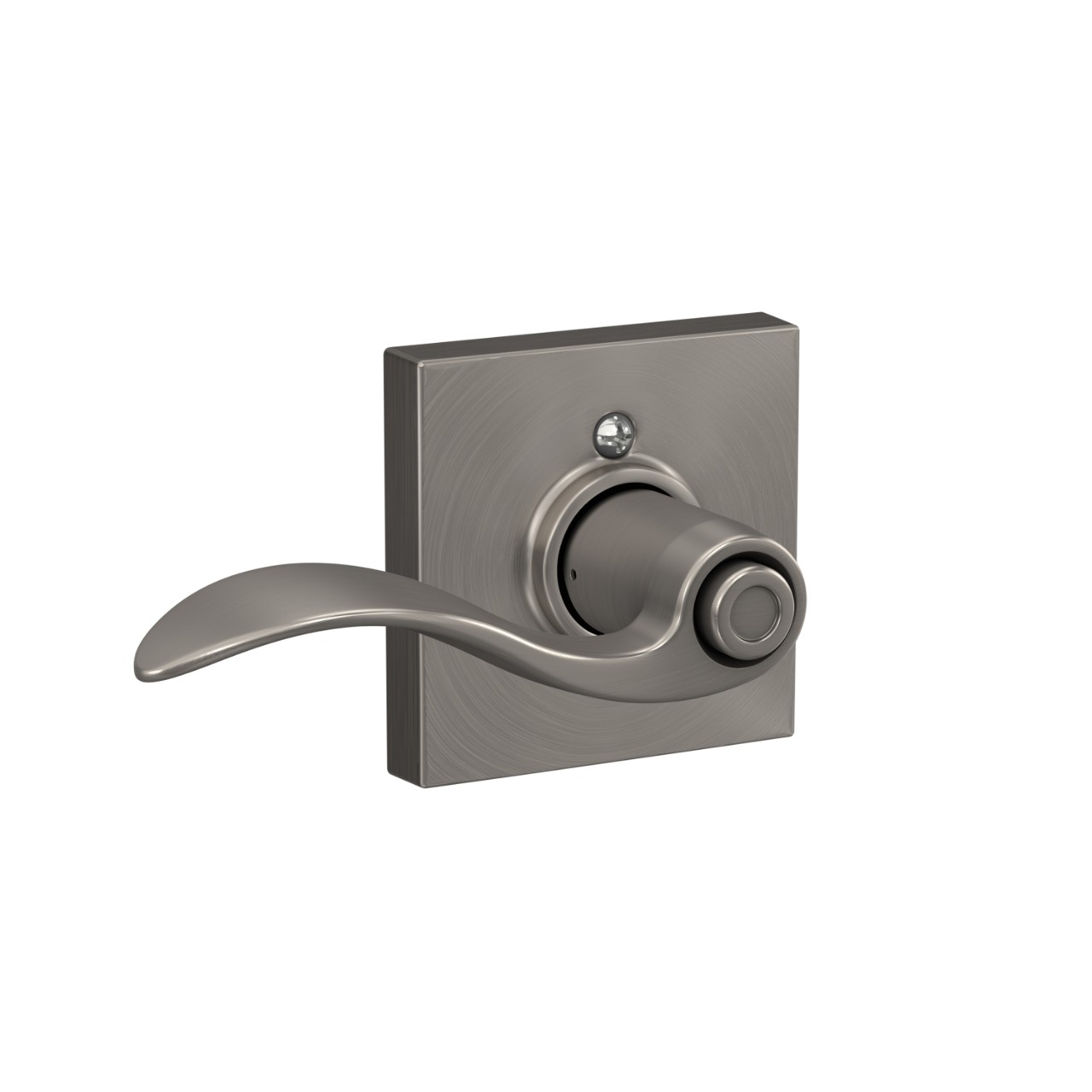 Accent Lever Bed & Bath Lock with Collins Trim