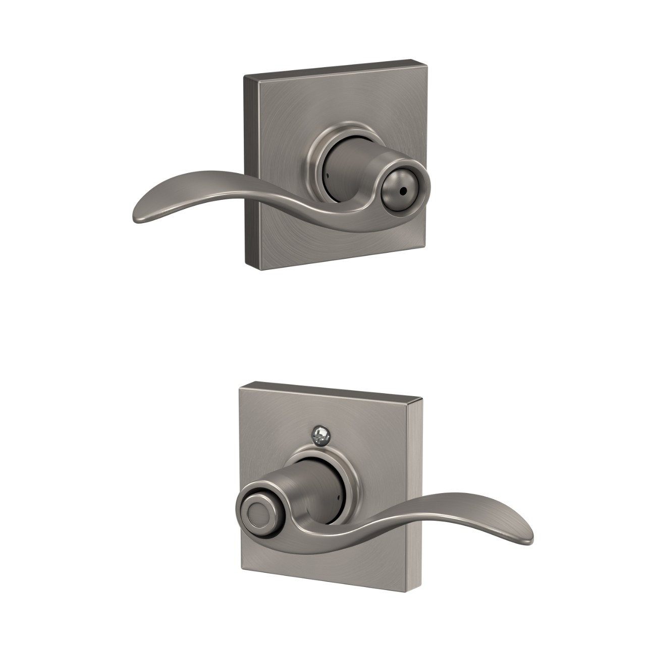 Accent Lever Bed & Bath Lock with Collins Trim