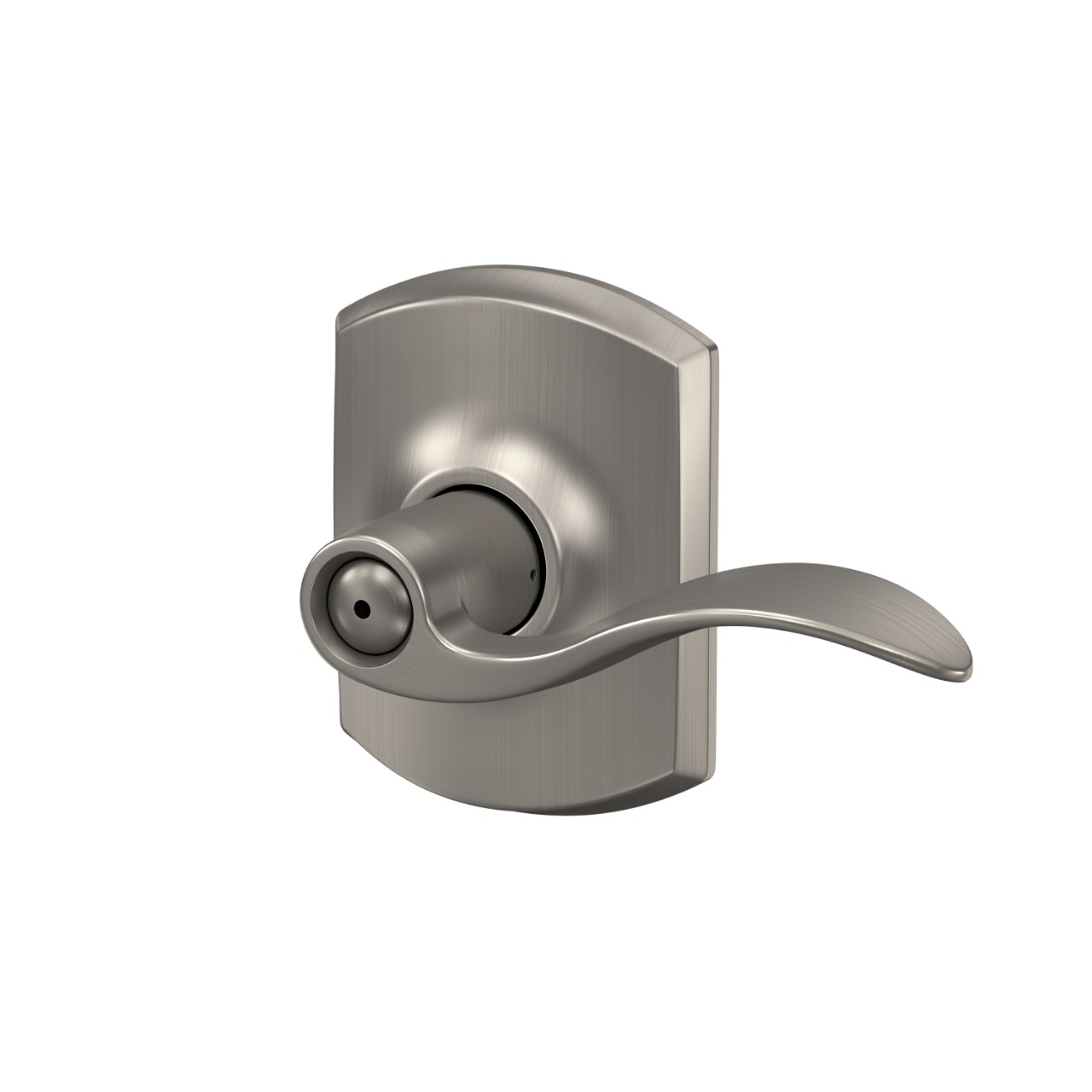 Accent Lever Bed & Bath Lock with Greenwich Trim
