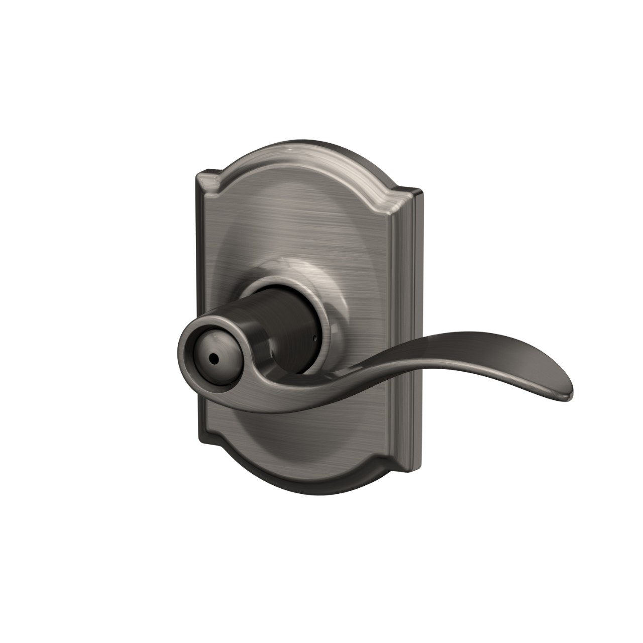 Accent Lever Bed & Bath Lock with Camelot Trim