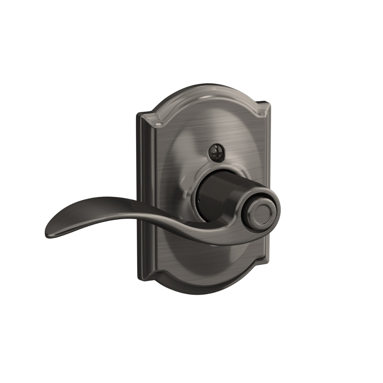 Accent Lever Bed & Bath Lock with Camelot Trim
