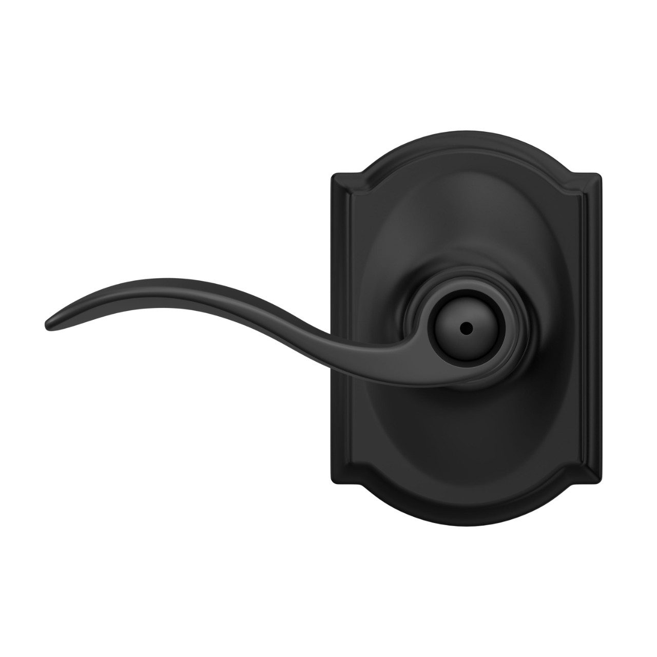 Accent Lever Bed & Bath Lock with Camelot Trim