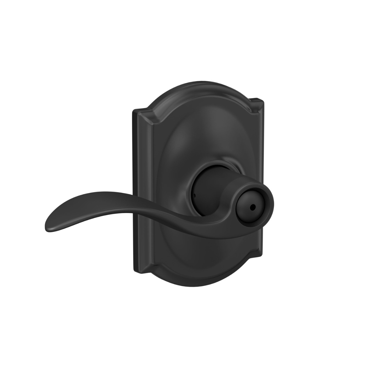 Accent Lever Bed & Bath Lock with Camelot Trim