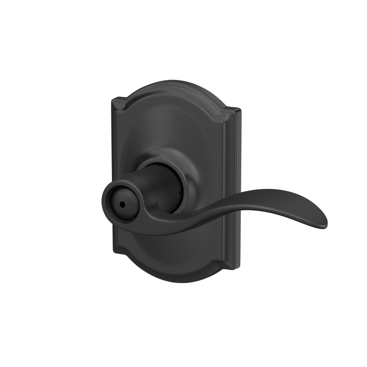 Accent Lever Bed & Bath Lock with Camelot Trim