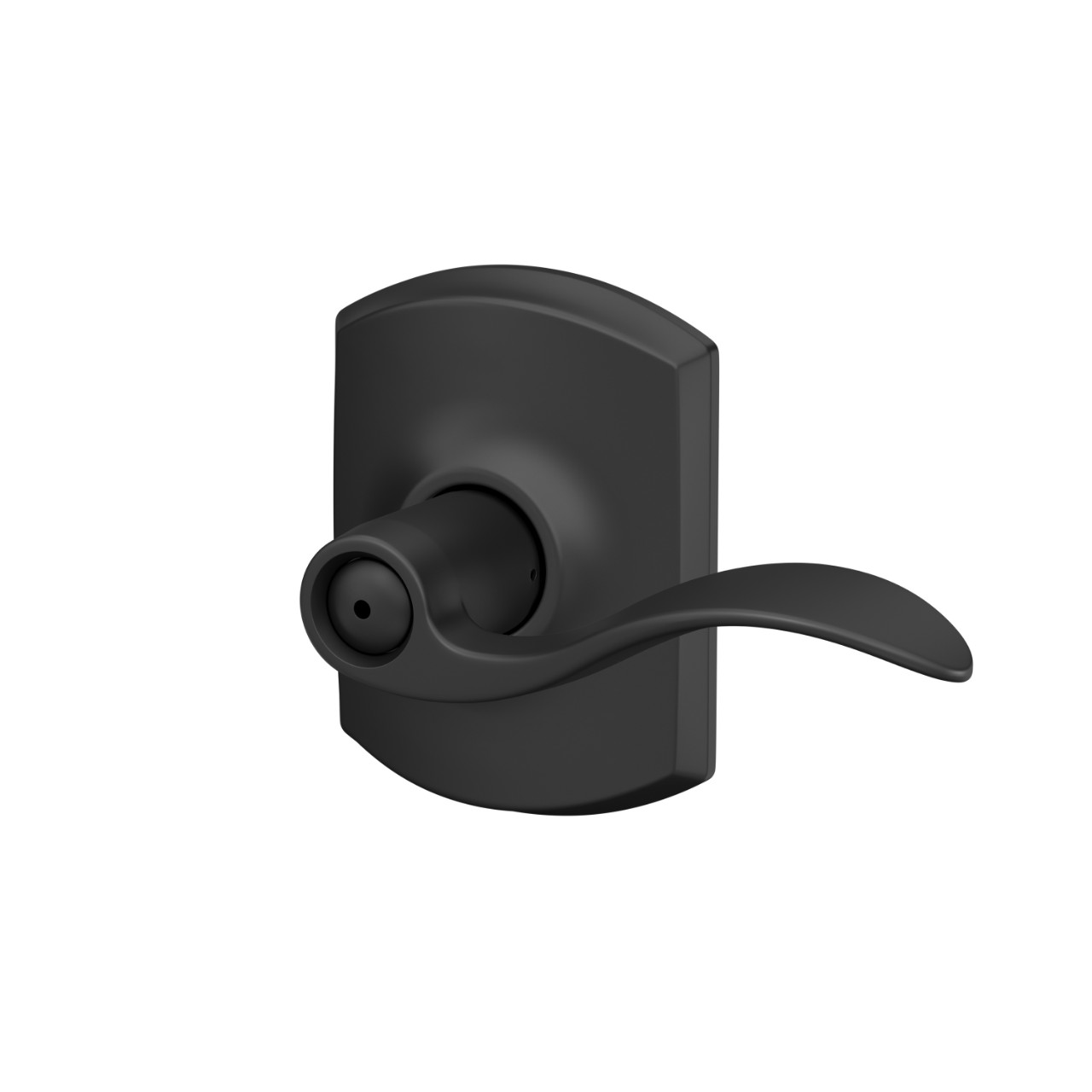 Accent Lever Bed & Bath Lock with Greenwich Trim