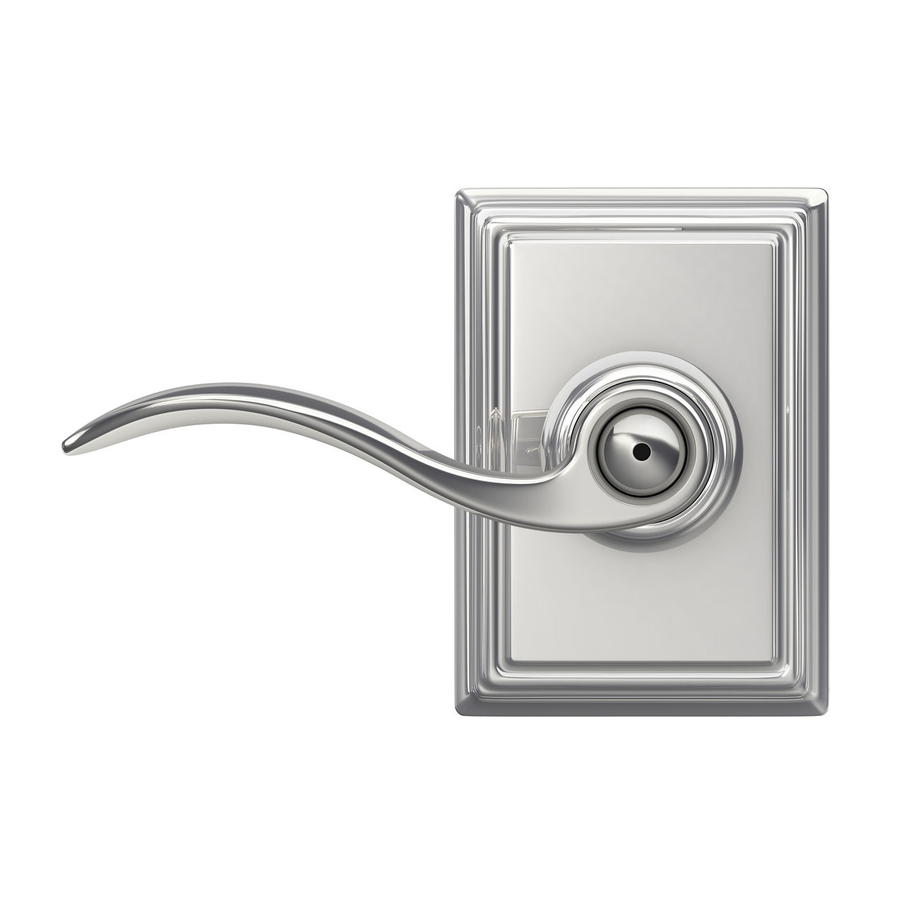 Accent Lever Bed & Bath Lock with Addison Trim