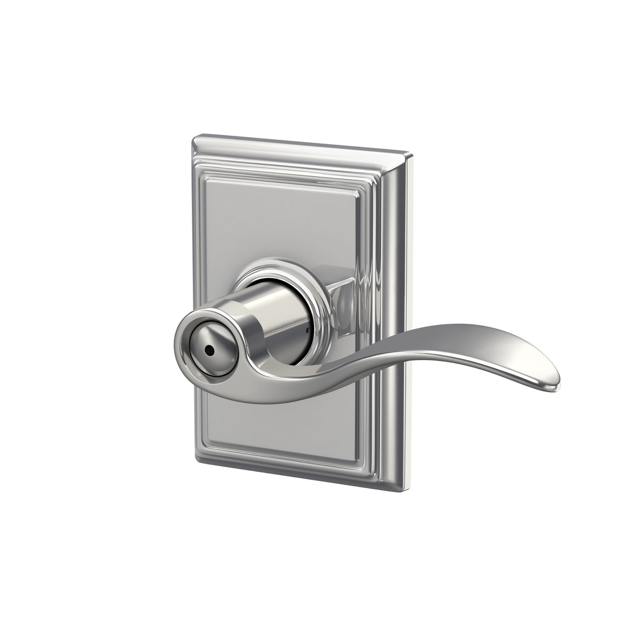 Accent Lever Bed & Bath Lock with Addison Trim
