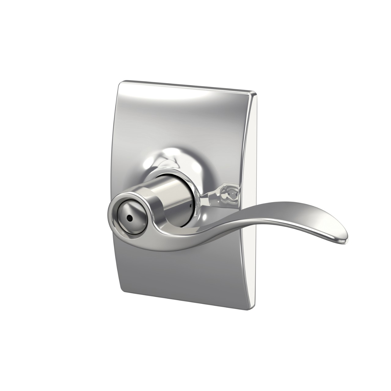 Accent Lever Bed & Bath Lock with Century Trim