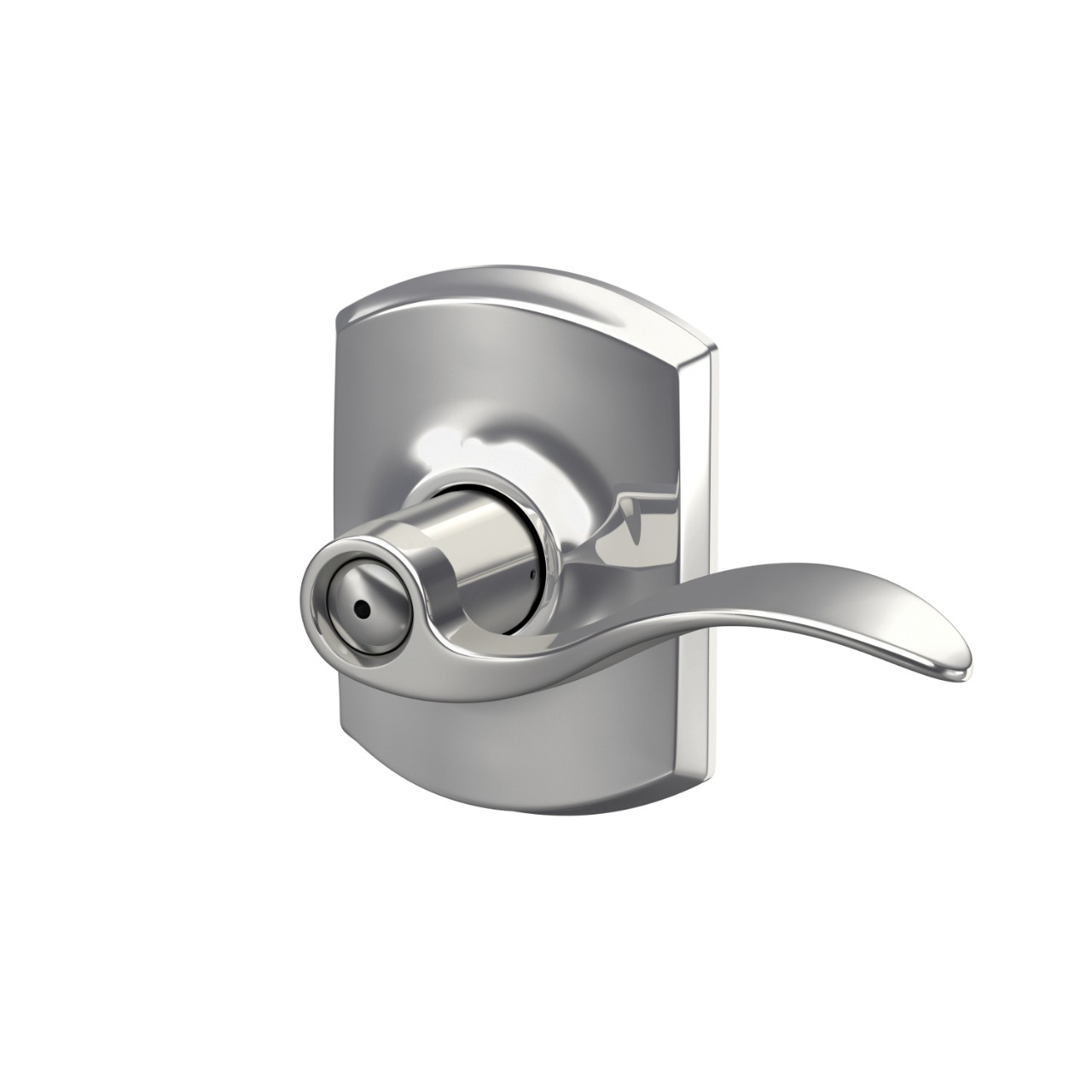 Accent Lever Bed & Bath Lock with Greenwich Trim