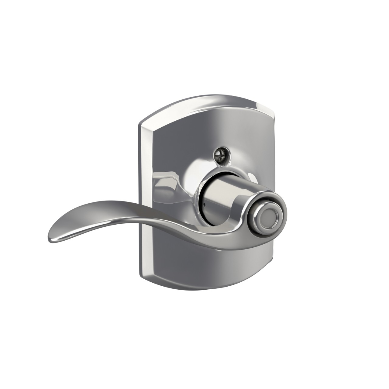 Accent Lever Bed & Bath Lock with Greenwich Trim