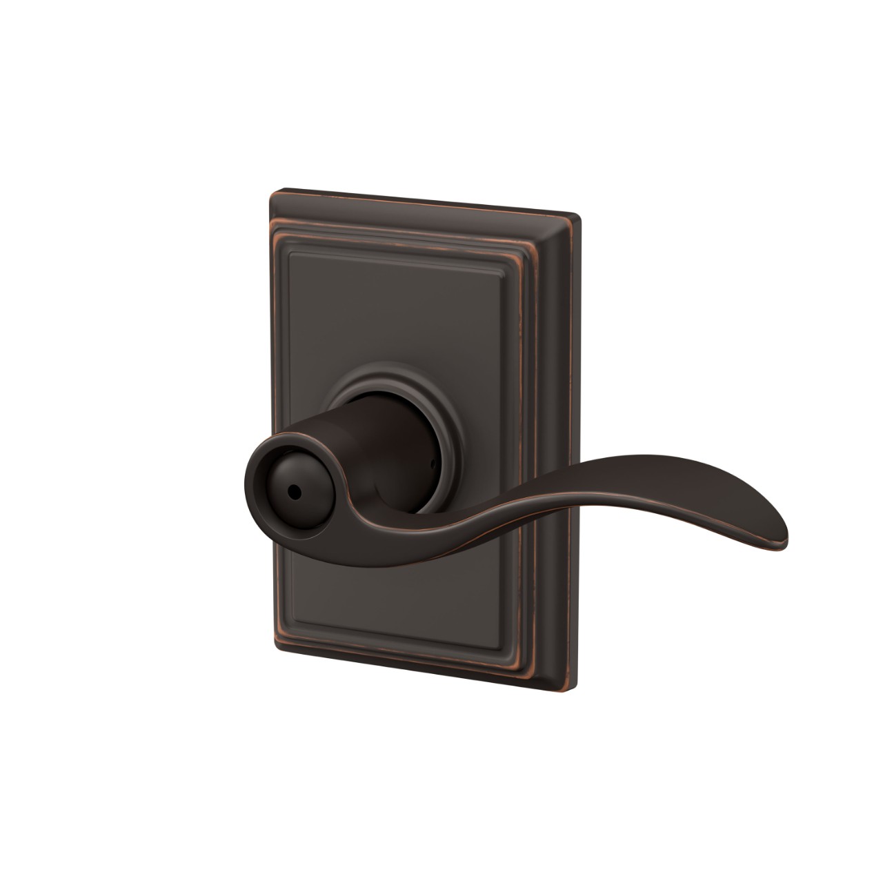 Accent Lever Bed & Bath Lock with Addison Trim