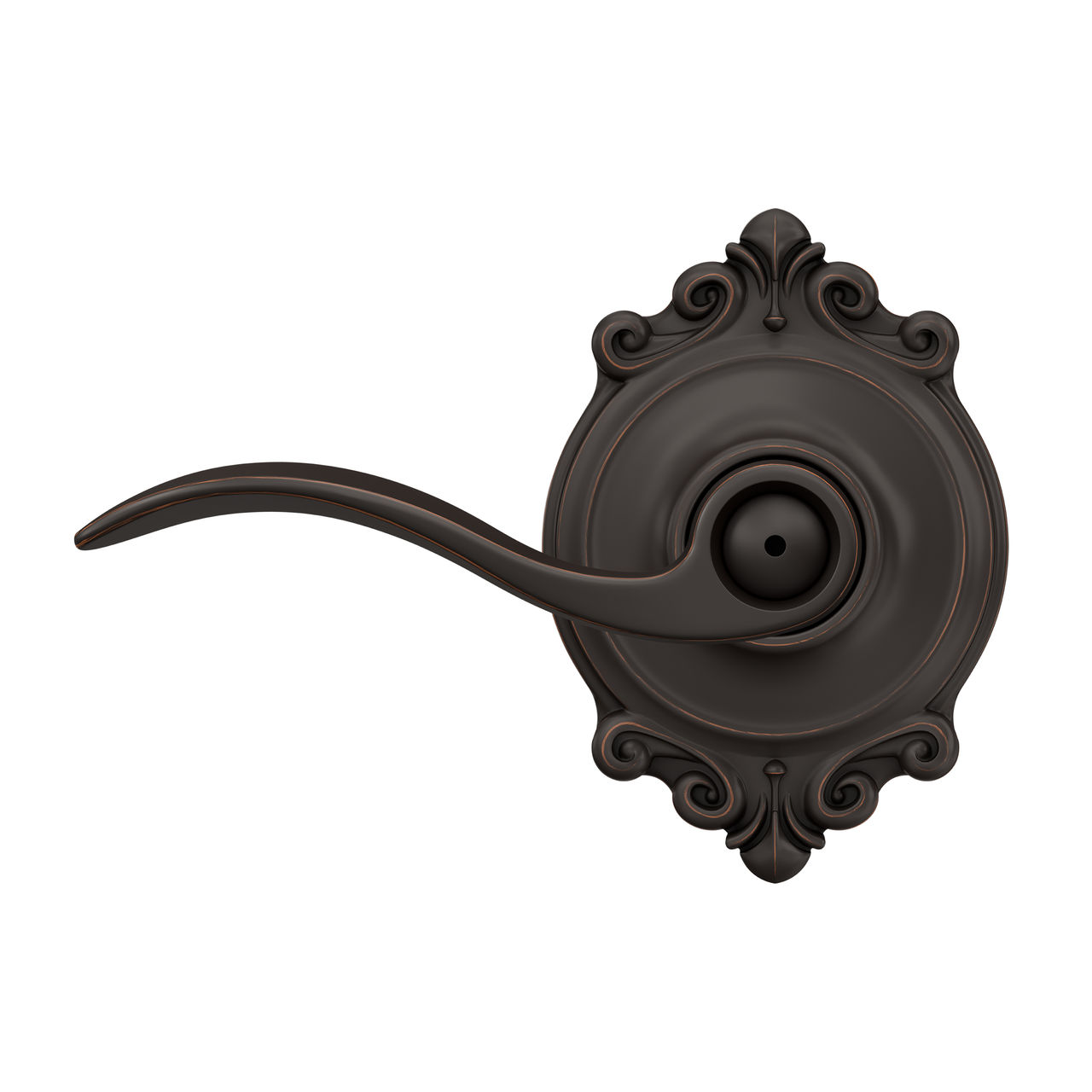 Accent Lever Bed & Bath Lock with Brookshire Trim