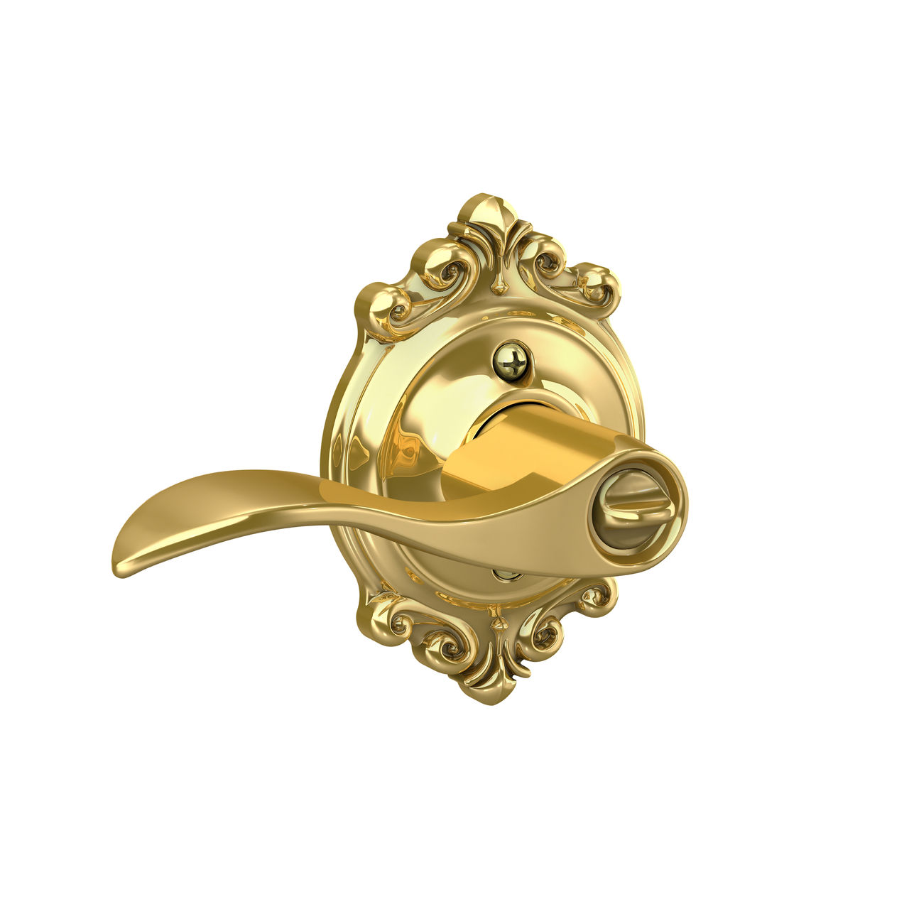 Accent Lever Keyed Entry Lock with Brookshire Trim