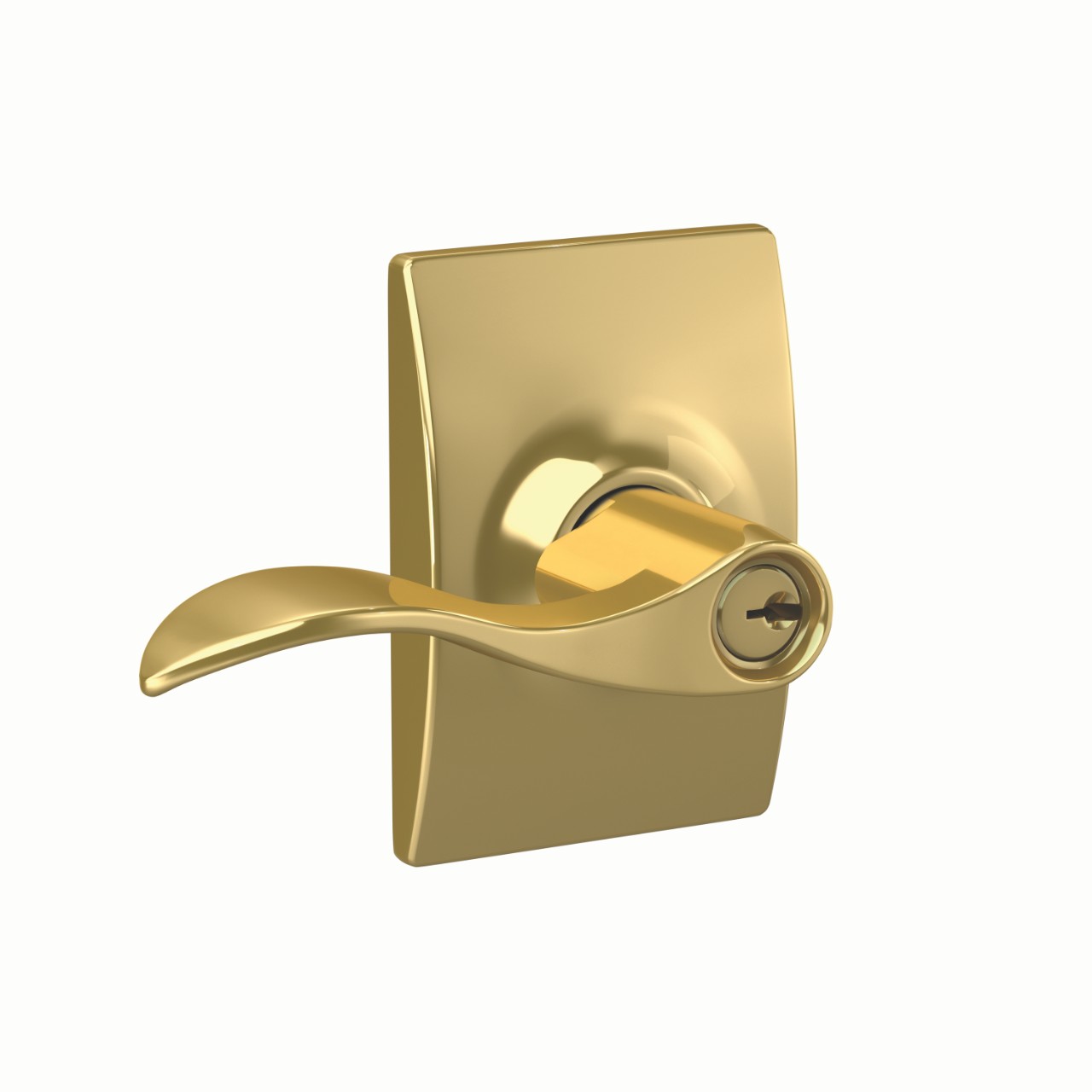 Accent Lever Keyed Entry Lock with Century Trim