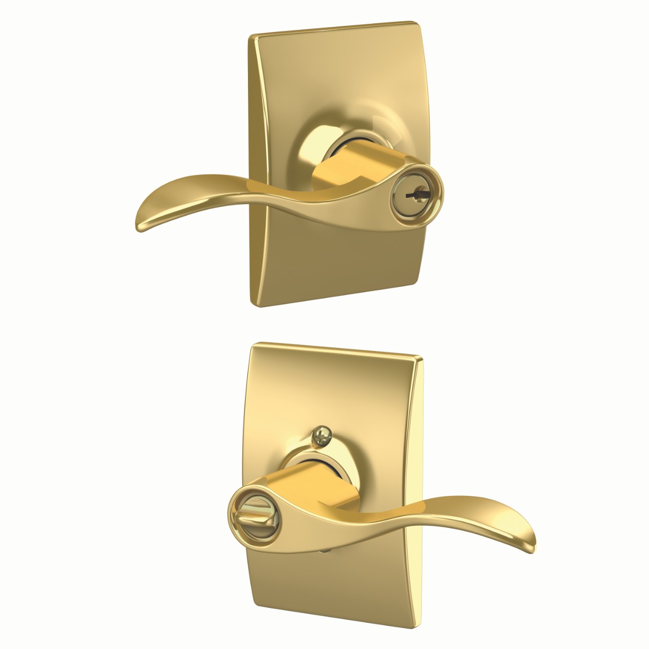 Accent Lever Keyed Entry Lock with Century Trim