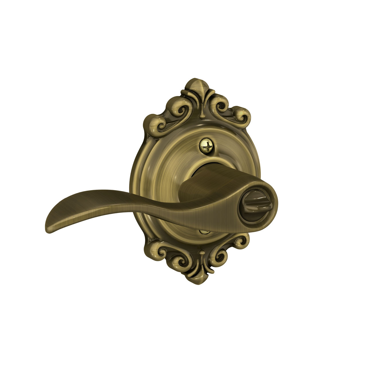 Accent Lever Keyed Entry Lock with Brookshire Trim