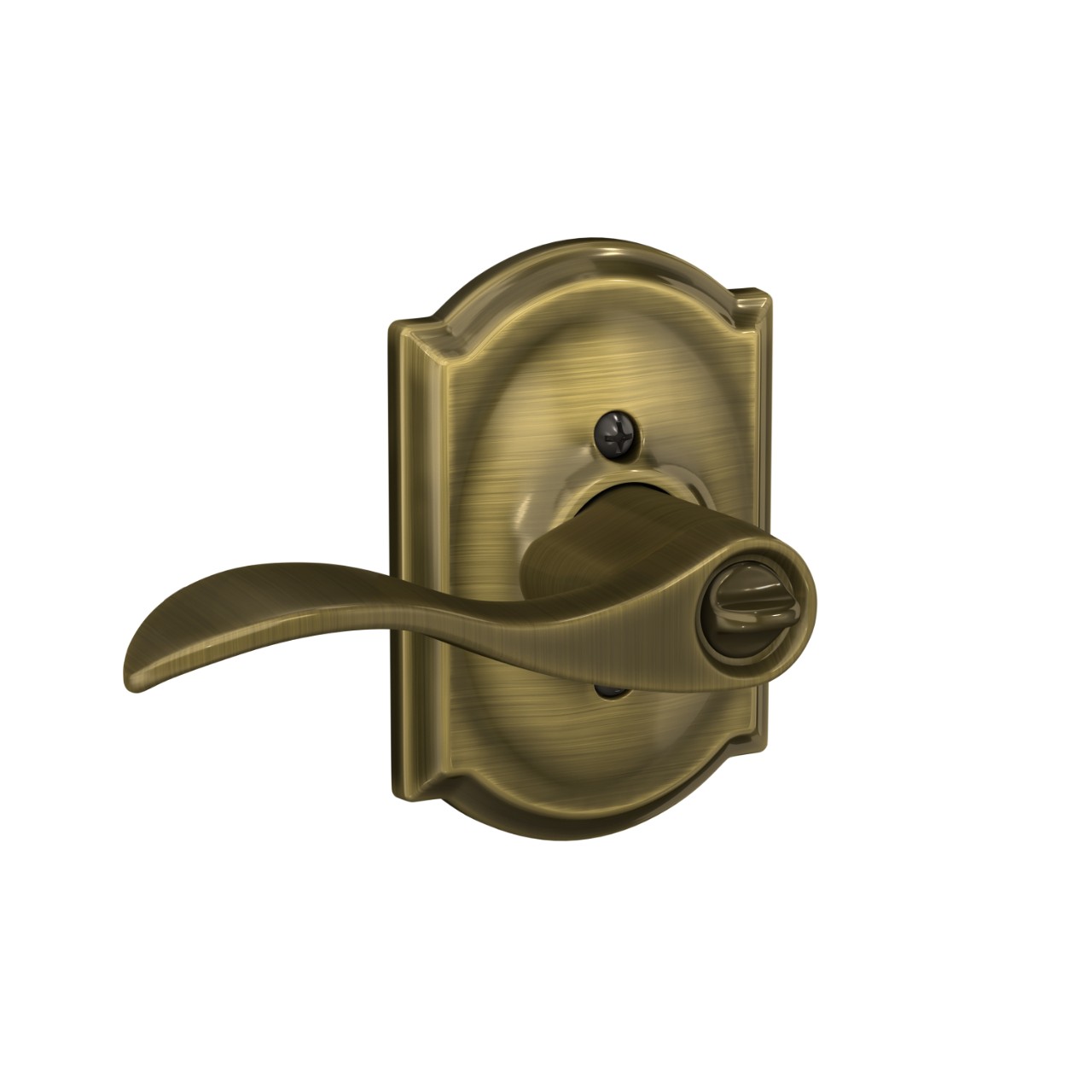 Accent Lever Keyed Entry Lock with Camelot Trim