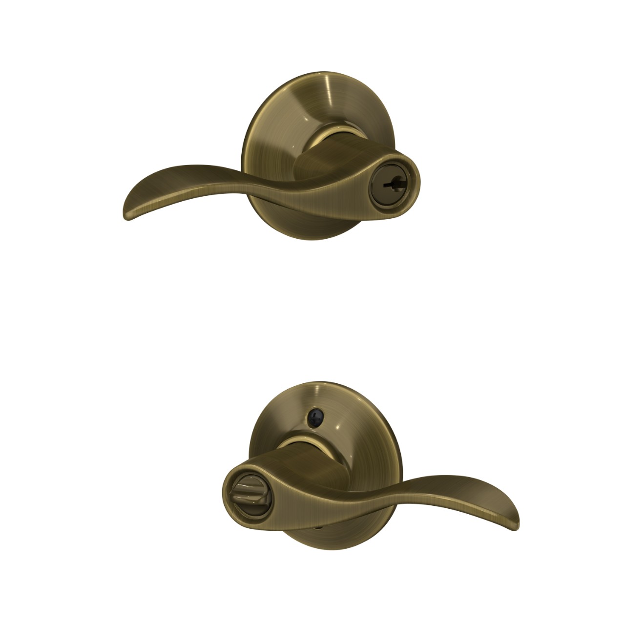 Accent Lever Keyed Entry Lock