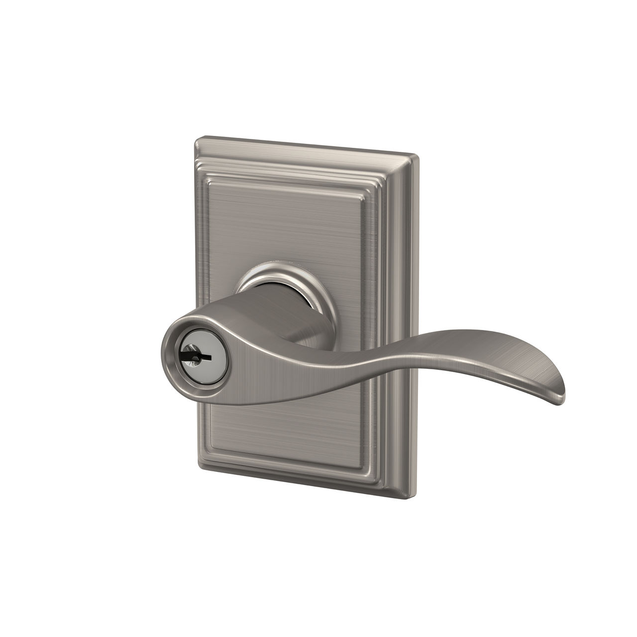 Accent Lever Keyed Entry Lock with Addison Trim
