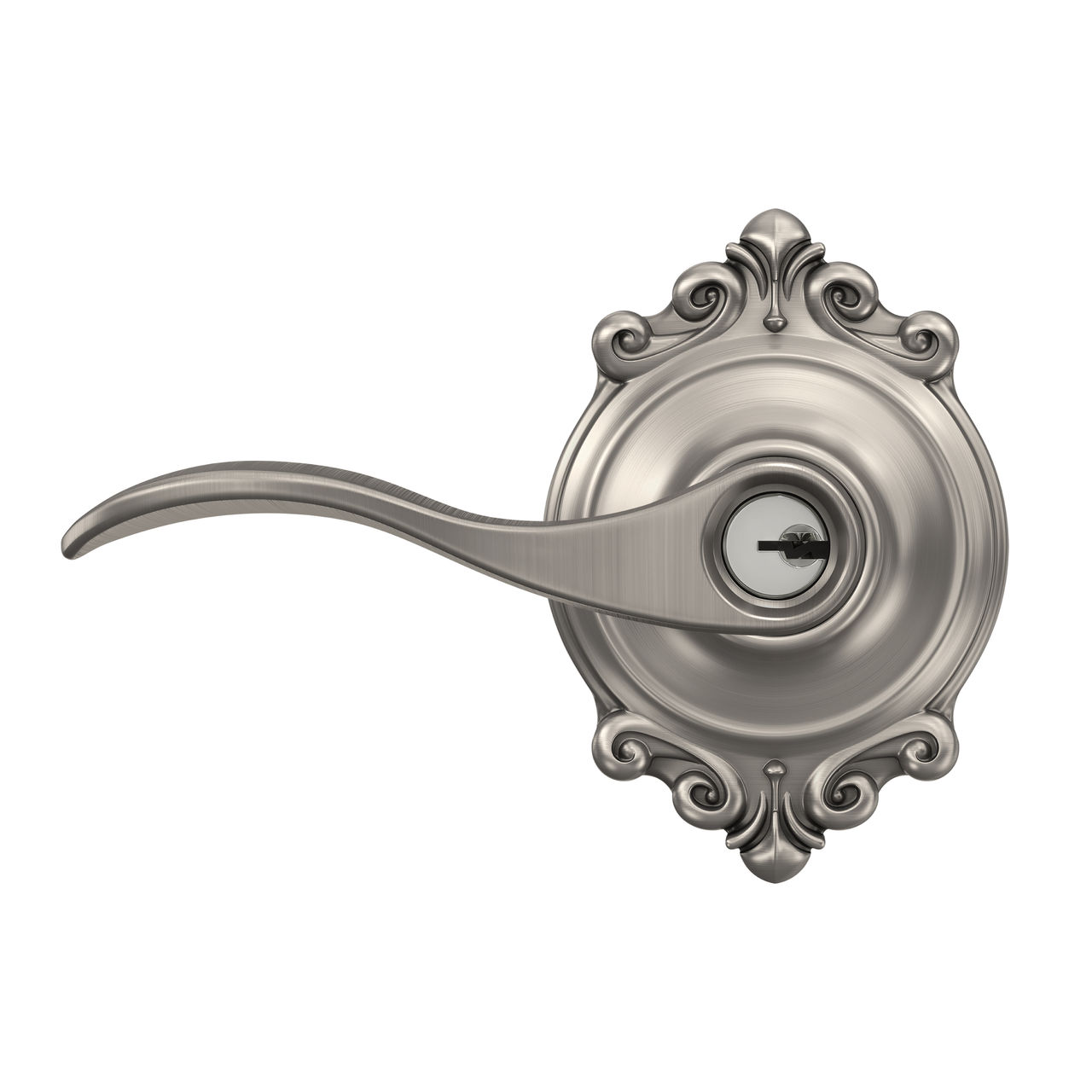 Accent Lever Keyed Entry Lock with Brookshire Trim