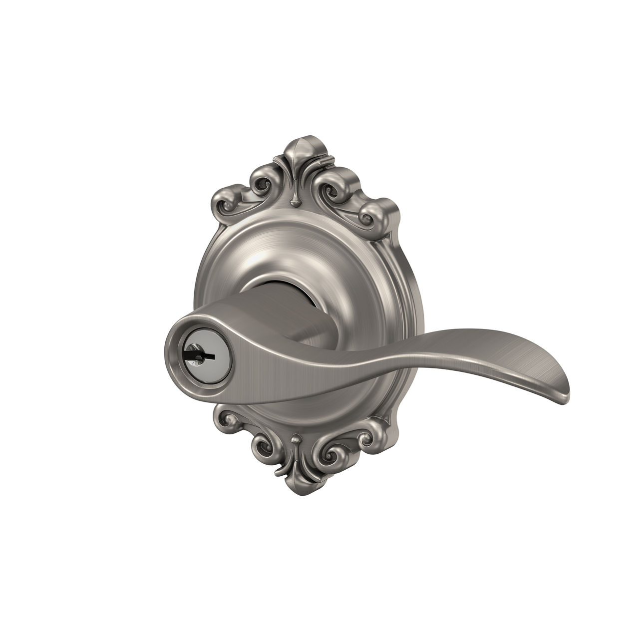 Accent Lever Keyed Entry Lock with Brookshire Trim