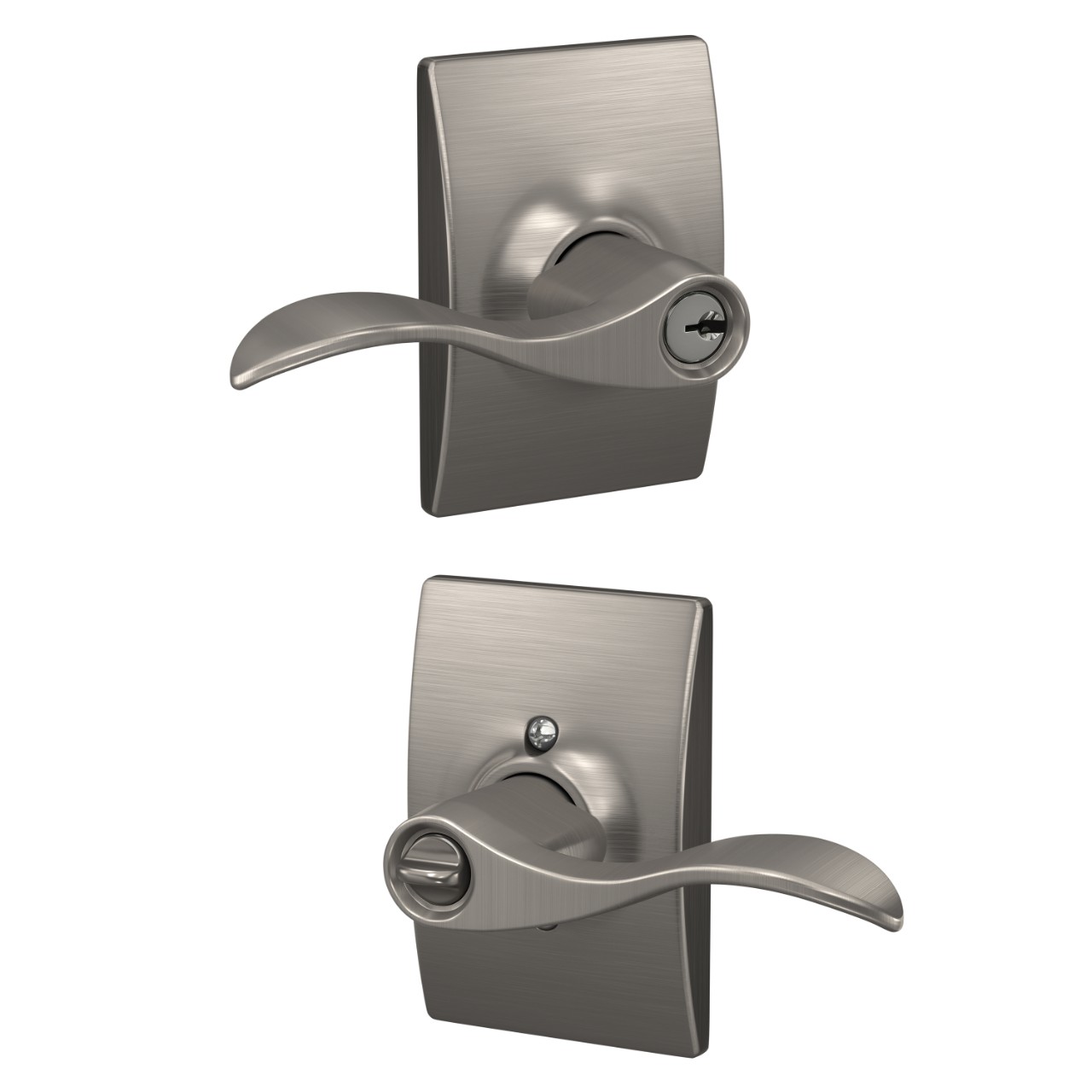 Accent Lever Keyed Entry Lock with Century Trim