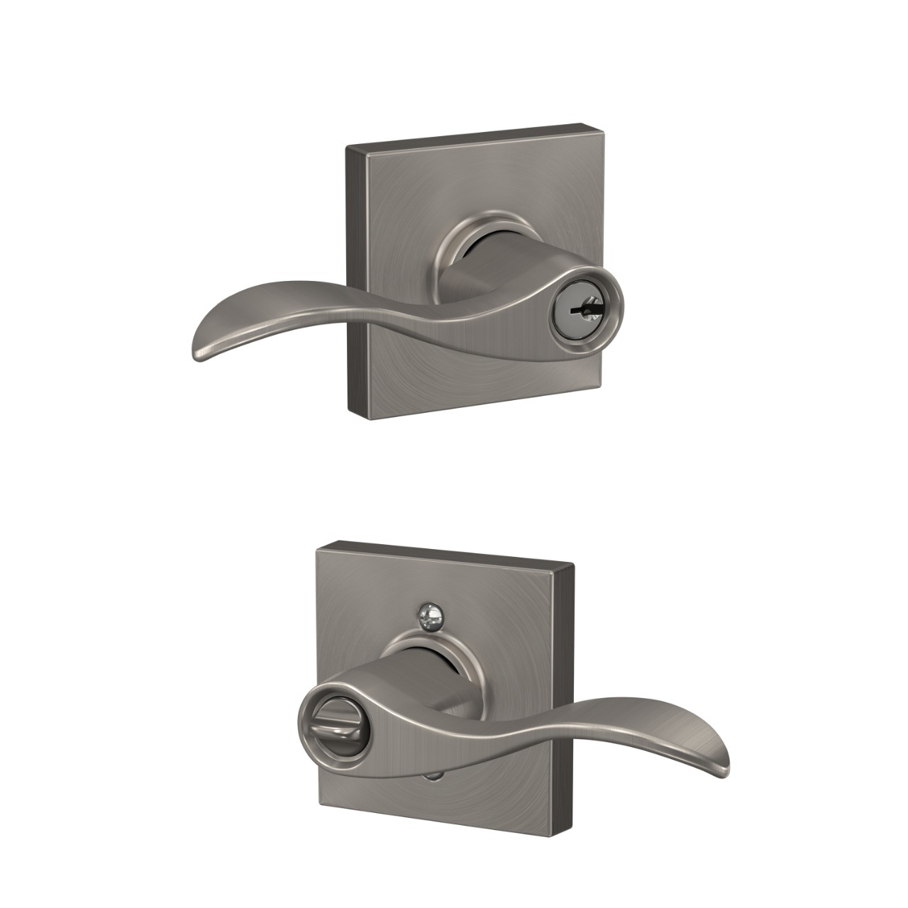 Accent lever Keyed Entry lock with Collins Trim