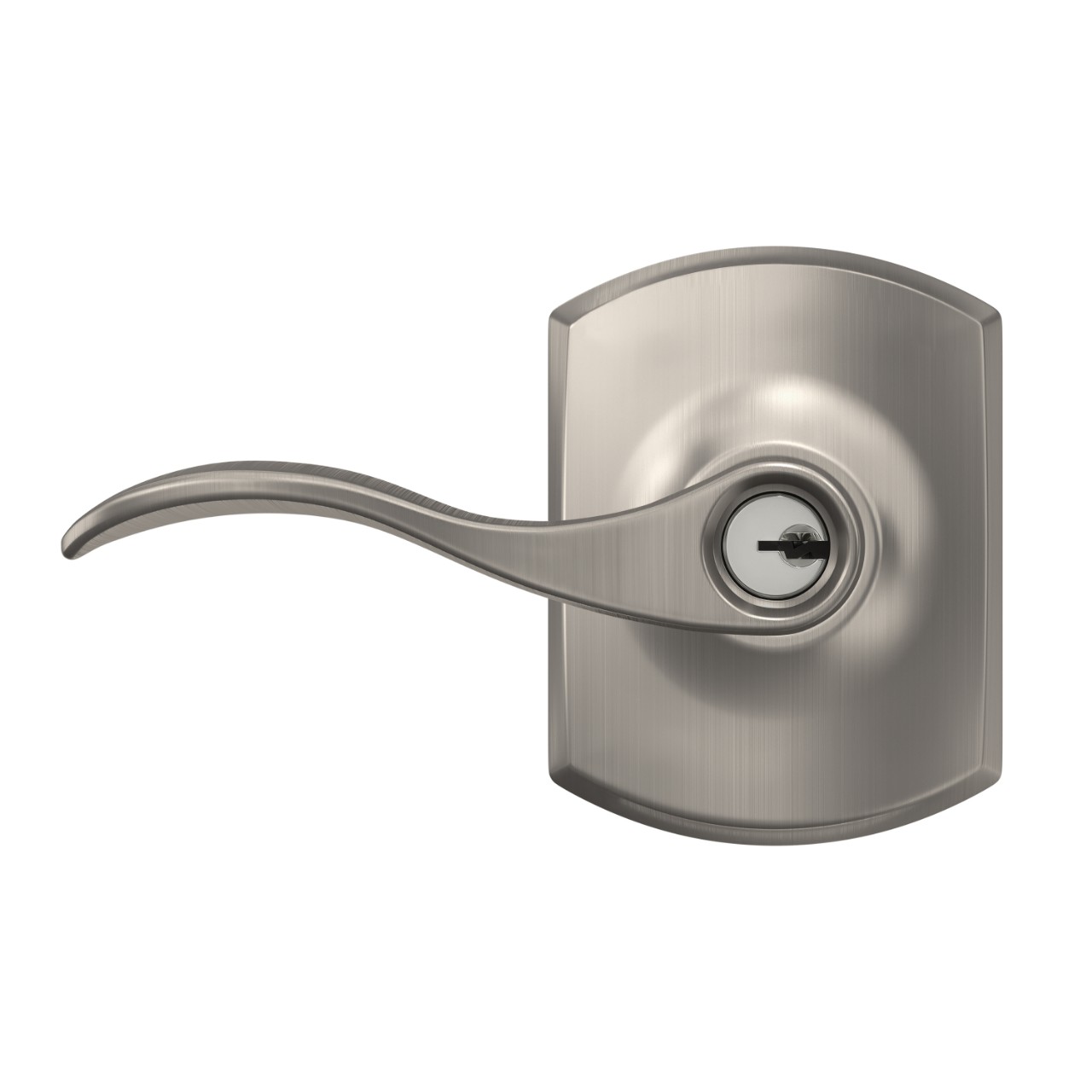 Accent Lever Keyed Entry Lock with Greenwich Trim