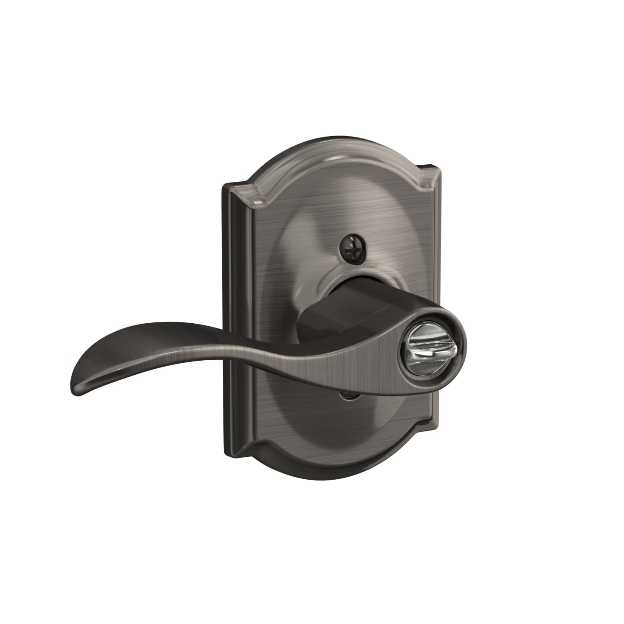 Accent Lever Keyed Entry Lock with Camelot Trim