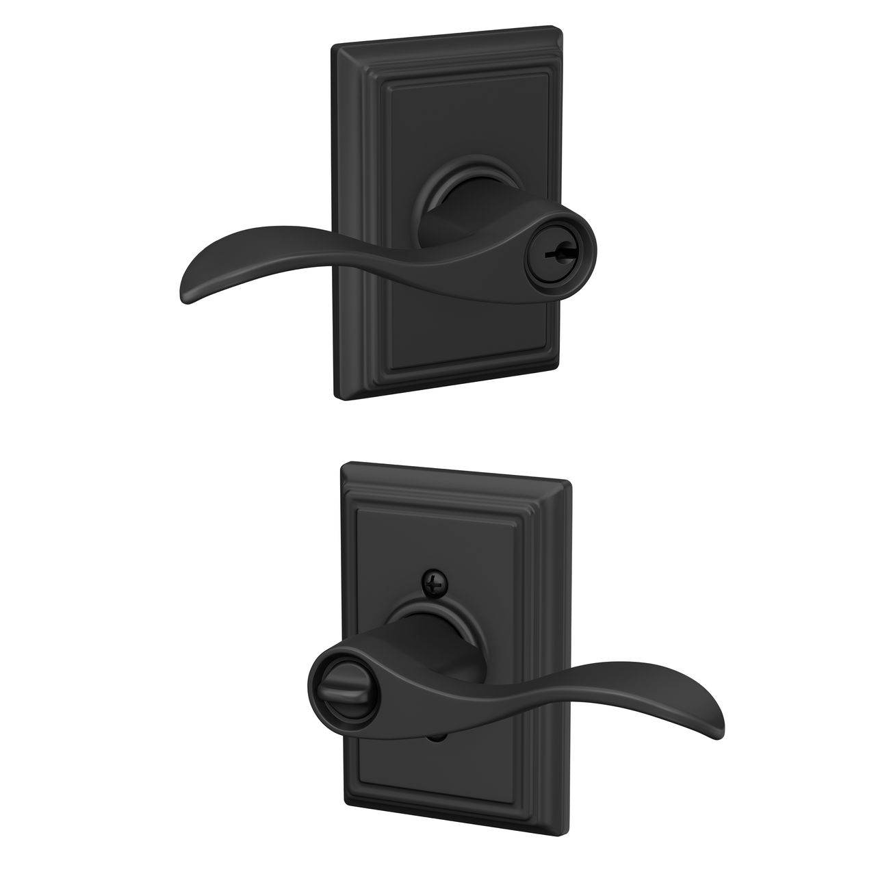 Accent Lever Keyed Entry Lock with Addison Trim