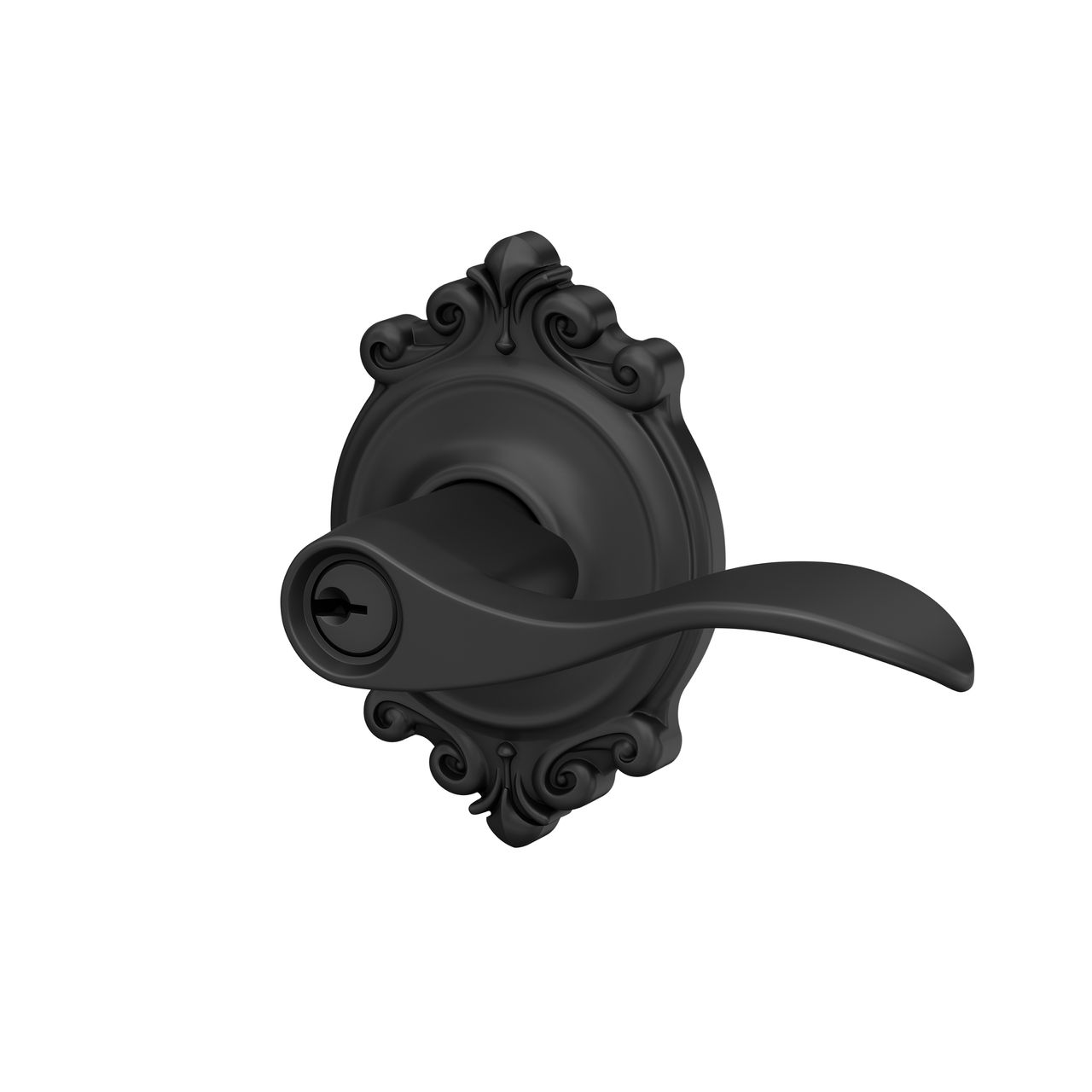 Accent Lever Keyed Entry Lock with Brookshire Trim