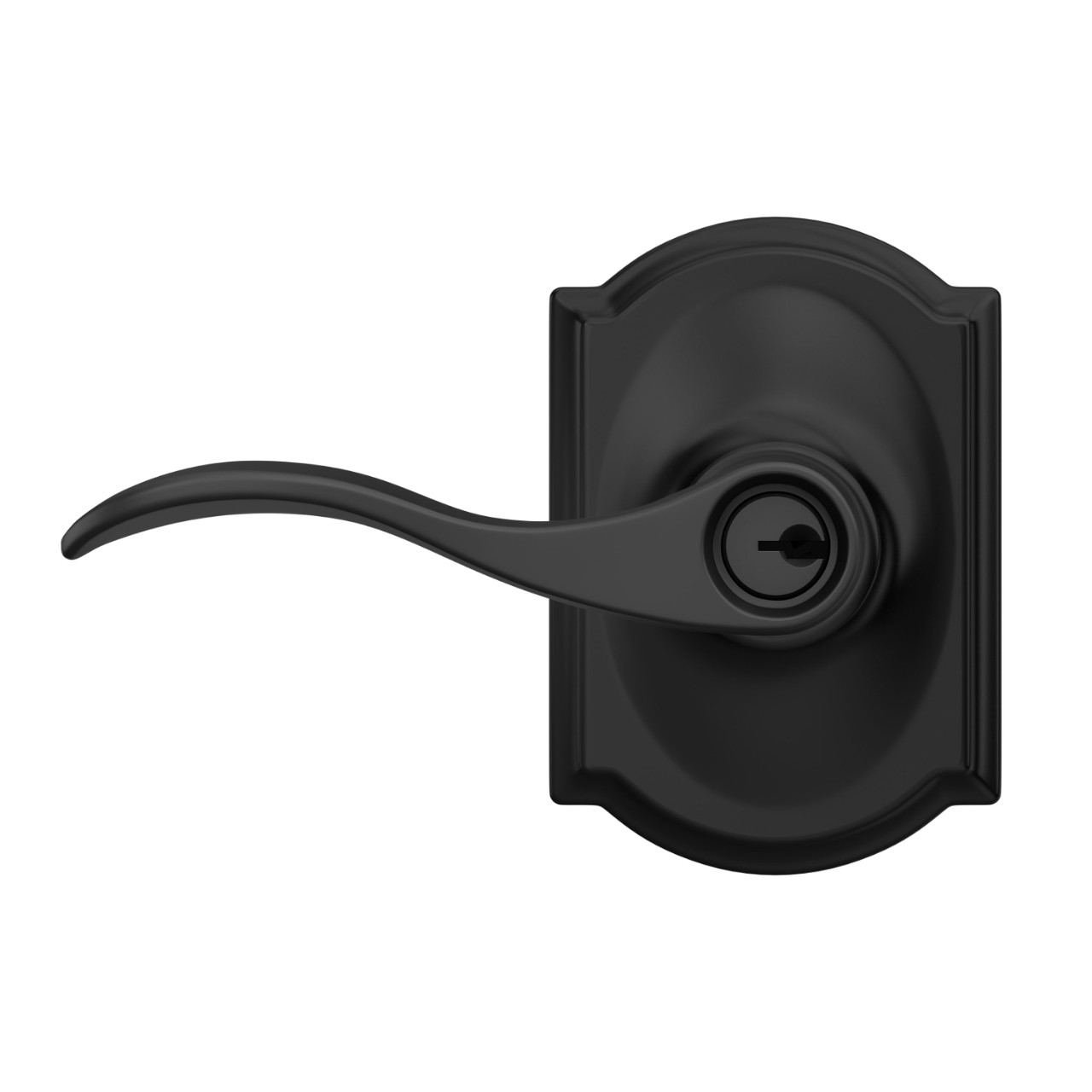 Accent Lever Keyed Entry Lock with Camelot Trim