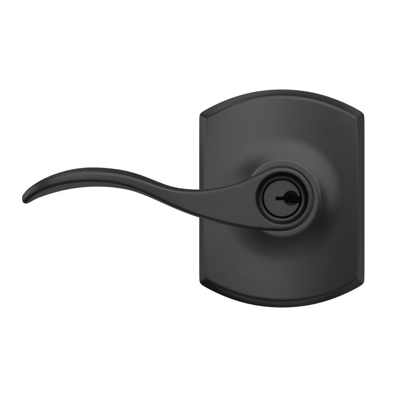 Accent Lever Keyed Entry Lock with Greenwich Trim