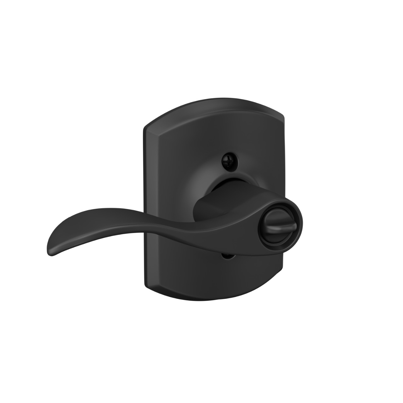 Accent Lever Keyed Entry Lock with Greenwich Trim