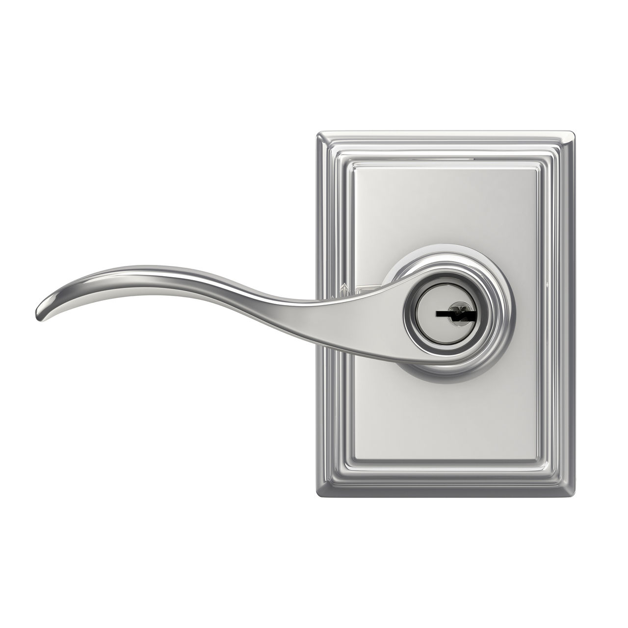 Accent Lever Keyed Entry Lock with Addison Trim