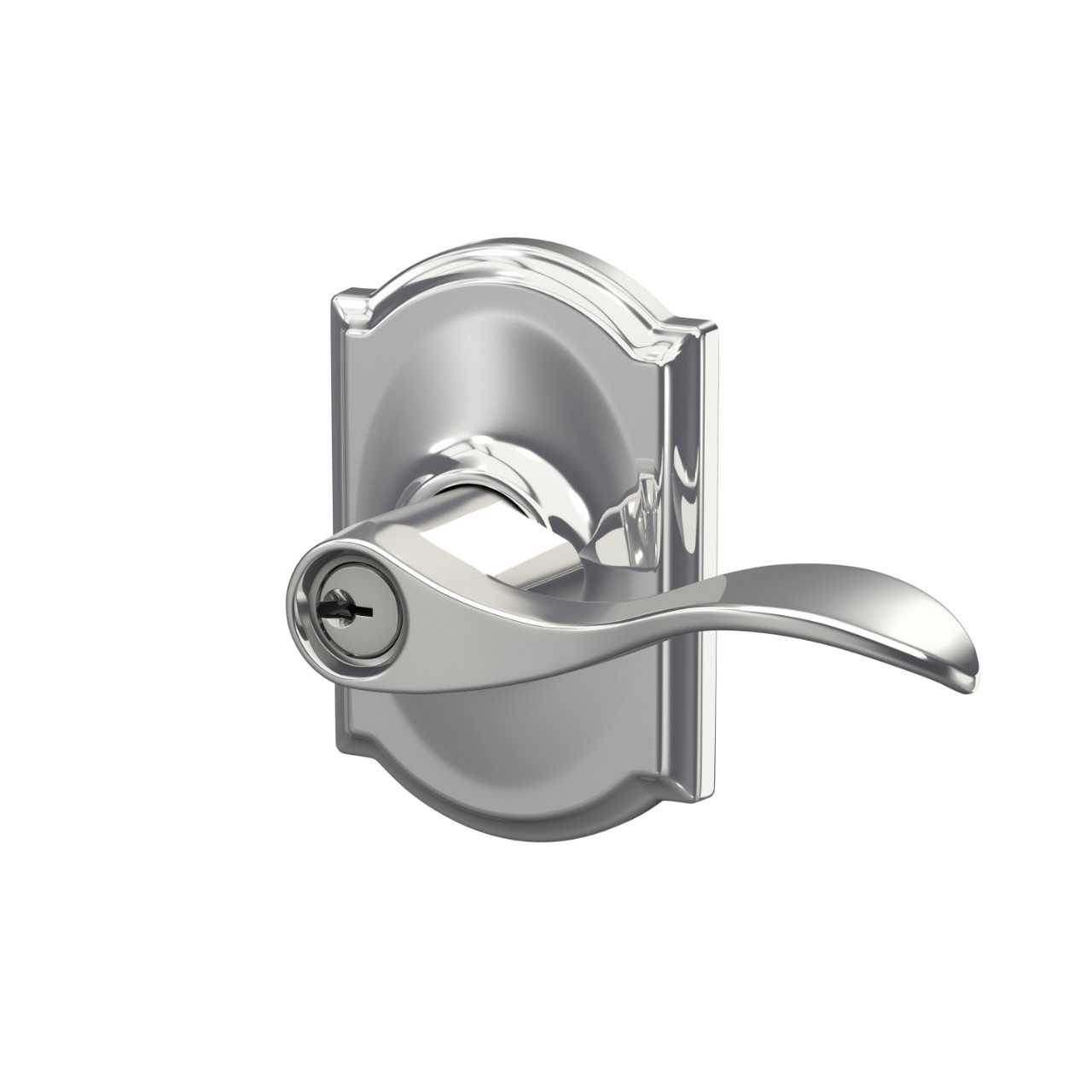 Accent Lever Keyed Entry Lock with Camelot Trim