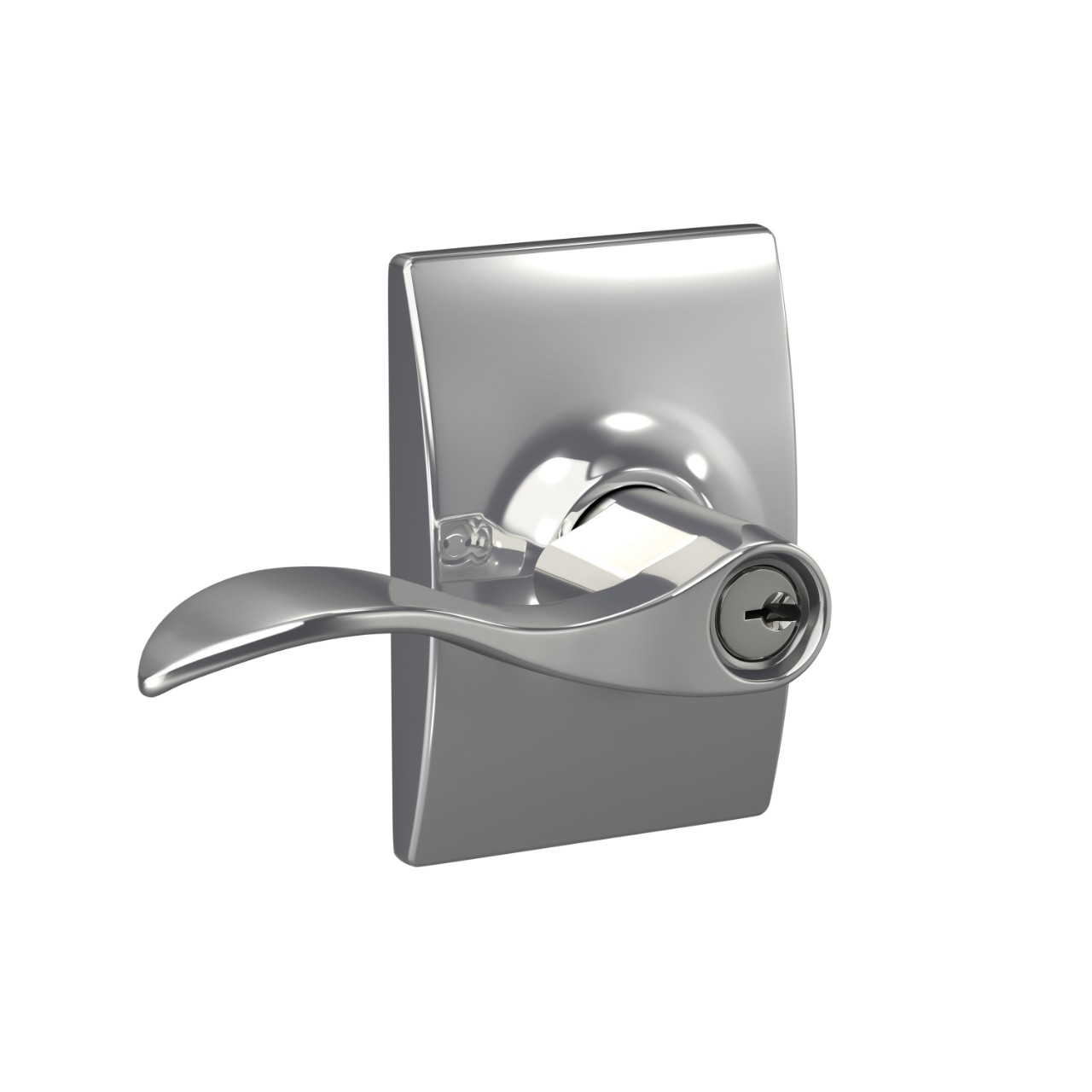 Accent Lever Keyed Entry Lock with Century Trim